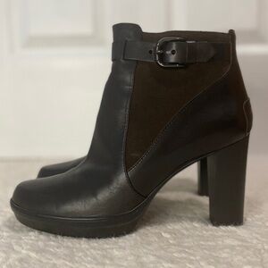 Tod’s Classic Brown Leather High Heels Ankle Boots Women’s Shoes Sz US 11 EU 41